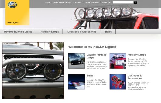 MY HELLA Lights microsite